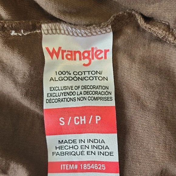 Wrangler Men's Brown Short Sleeve Pocket Tee - Picture 8 of 9